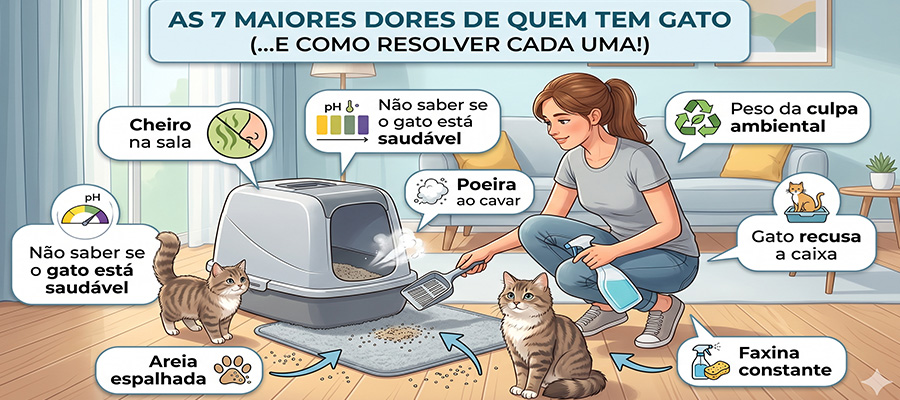 Capa do artigo NEKKO: as maiores dores de quem tem gato e como resolver